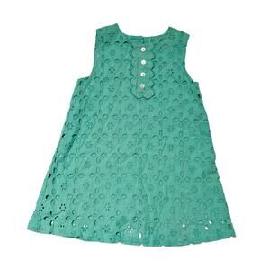 Siaomimi Light Teal Eyelet Lace Shift Dress Size 4